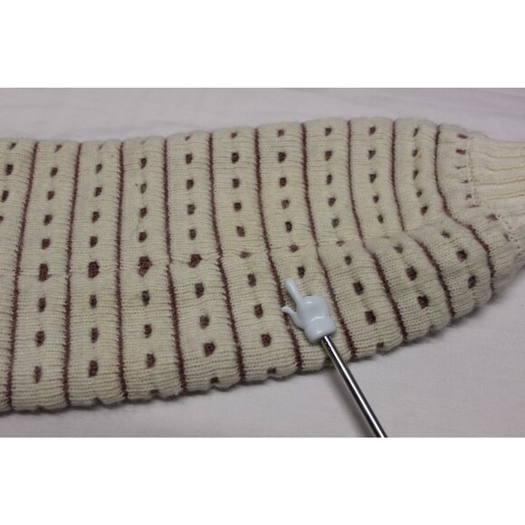 Rique Dessali vintage Italian angora wool geometric open front knit cardigan - Picture 10 of 12